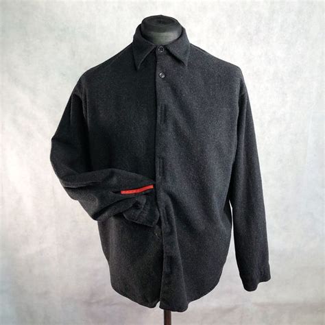 prada wool overshirt|Prada.